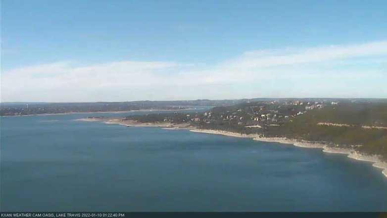 Lake Travis webcam, January 10, 2022 1:25 PM CT