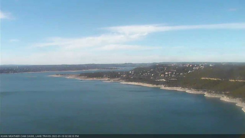 Lake Travis webcam, January 10, 2022 2:00 PM CT