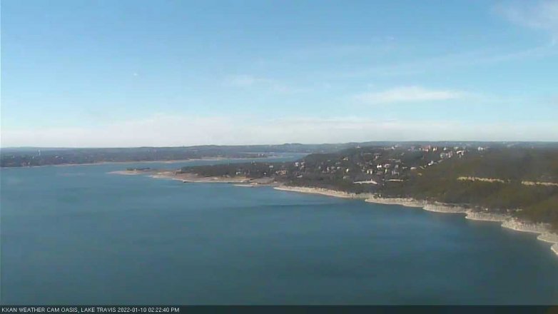 Lake Travis webcam, January 10, 2022 2:25 PM CT
