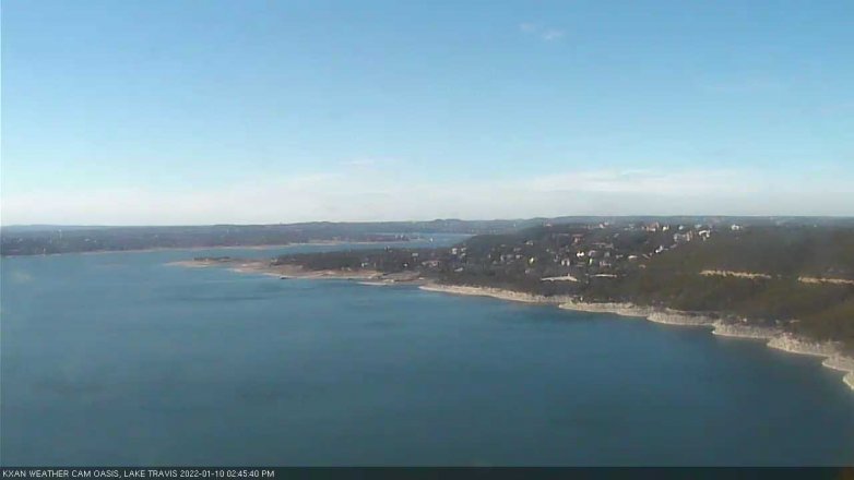 Lake Travis webcam, January 10, 2022 2:45 PM CT