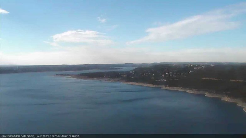 Lake Travis webcam, January 10, 2022 3:25 PM CT