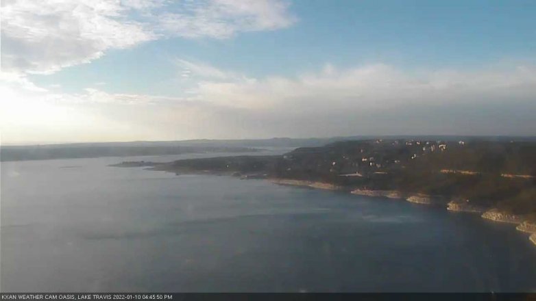 Lake Travis webcam, January 10, 2022 4:45 PM CT