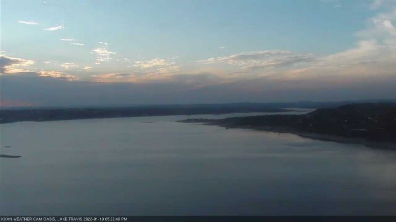 Lake Travis webcam, January 10, 2022 5:25 PM CT