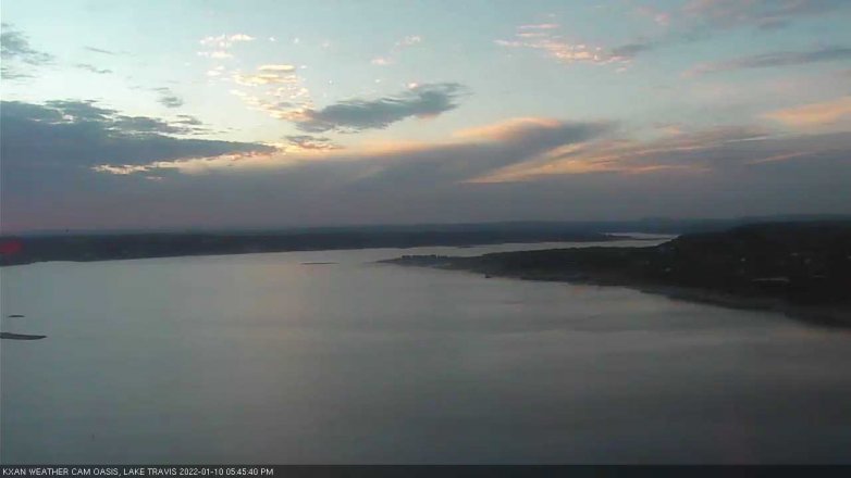 Lake Travis webcam, January 10, 2022 5:45 PM CT