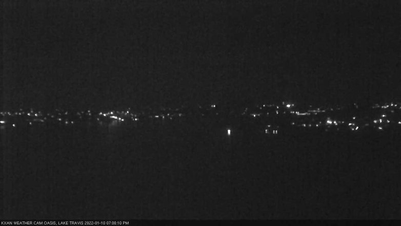 Lake Travis webcam, January 10, 2022 7:00 PM CT