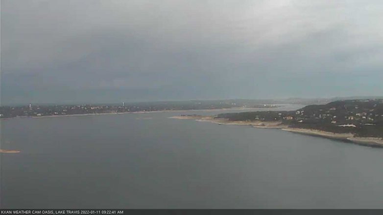 Lake Travis webcam, January 11, 2022 9:25 AM CT