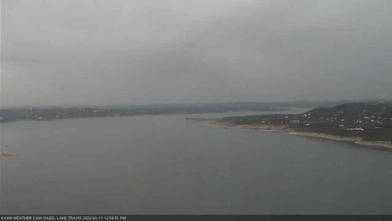 Lake Travis webcam, January 11, 2022 1:00 PM CT