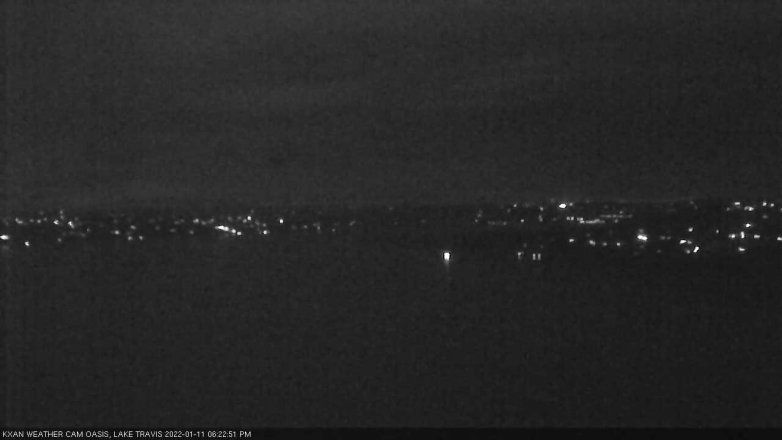 Lake Travis webcam, January 11, 2022 6:25 PM CT