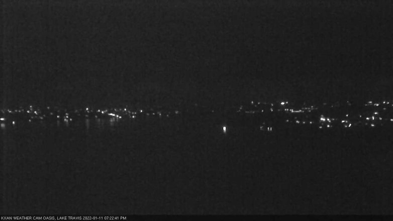 Lake Travis webcam, January 11, 2022 7:25 PM CT