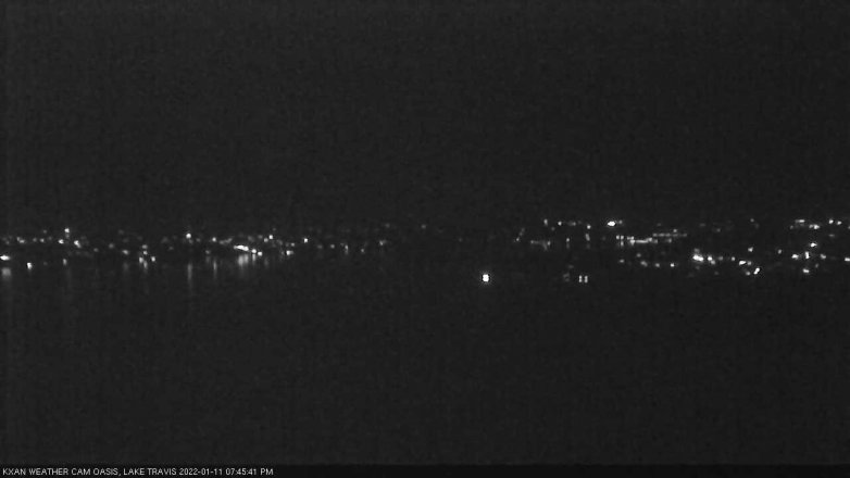 Lake Travis webcam, January 11, 2022 7:45 PM CT