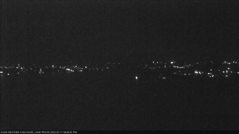 Lake Travis webcam, January 11, 2022 8:45 PM CT