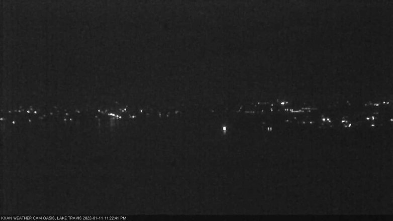 Lake Travis webcam, January 11, 2022 11:25 PM CT
