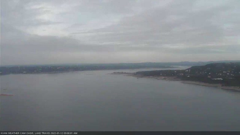 Lake Travis webcam, January 12, 2022 9:00 AM CT