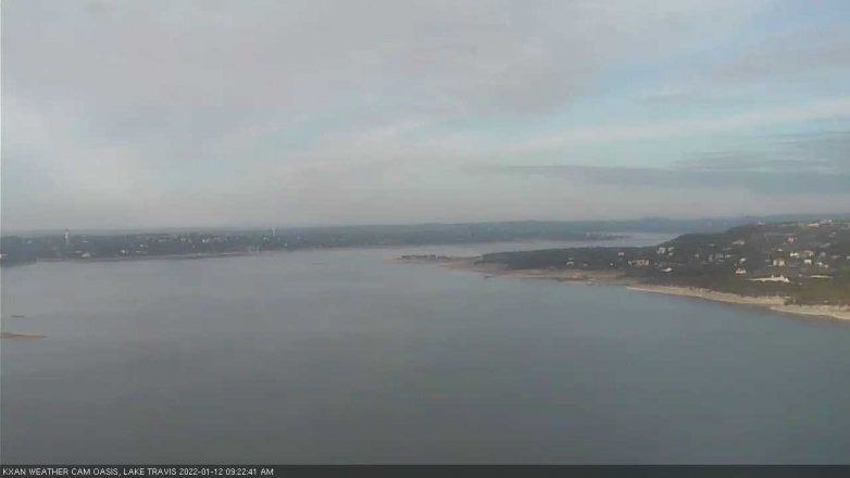 Lake Travis webcam, January 12, 2022 9:25 AM CT