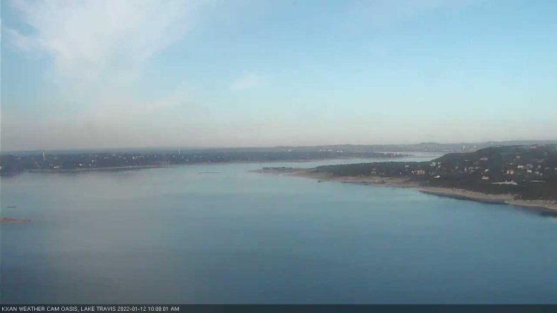 Lake Travis webcam, January 12, 2022 10:00 AM CT