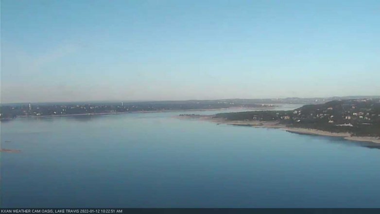 Lake Travis webcam, January 12, 2022 10:25 AM CT
