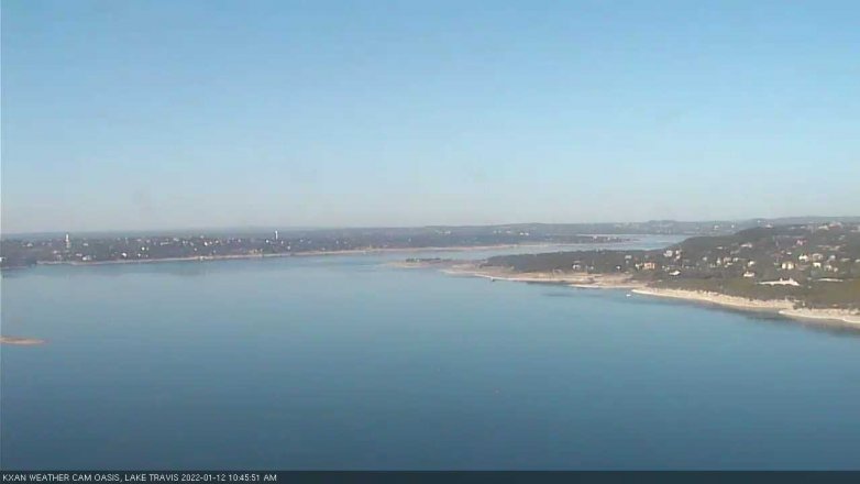 Lake Travis webcam, January 12, 2022 10:45 AM CT