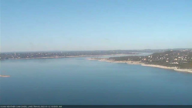 Lake Travis webcam, January 12, 2022 11:00 AM CT