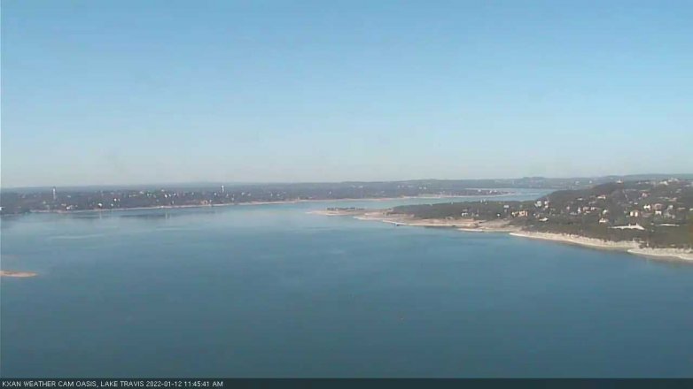Lake Travis webcam, January 12, 2022 11:45 AM CT