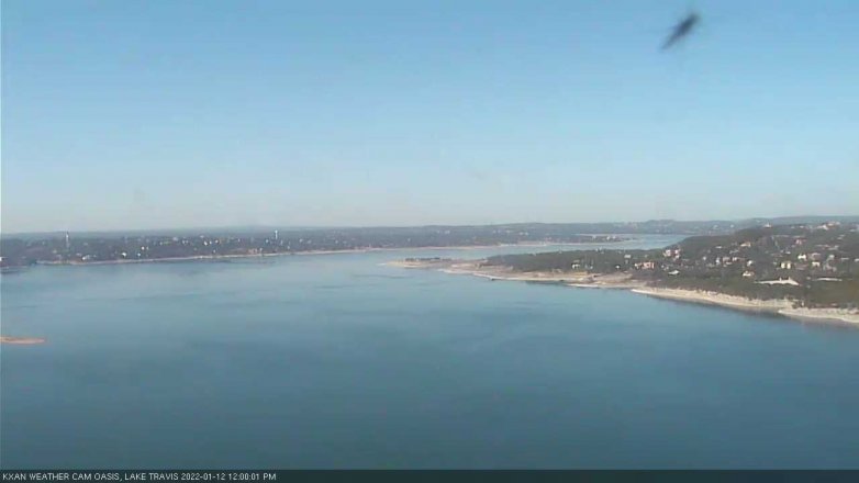 Lake Travis webcam, January 12, 2022 12:00 PM CT