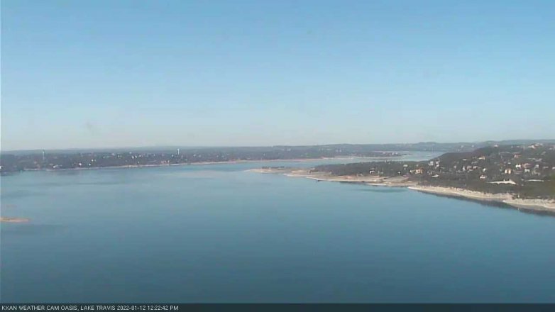 Lake Travis webcam, January 12, 2022 12:25 PM CT