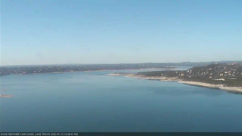 Lake Travis webcam, January 12, 2022 12:45 PM CT