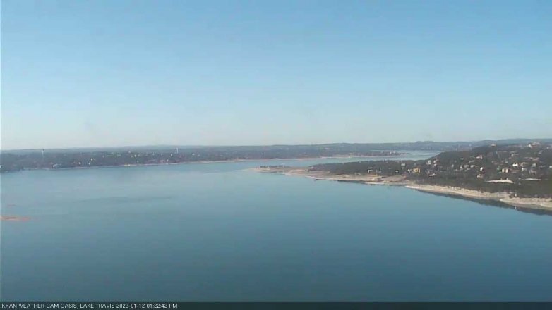 Lake Travis webcam, January 12, 2022 1:25 PM CT