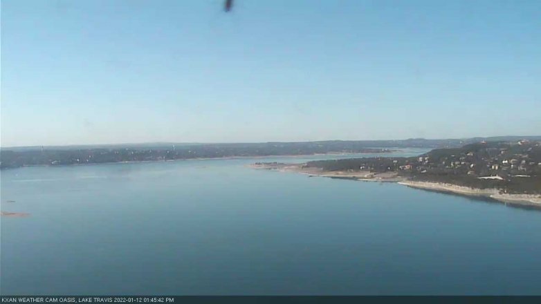 Lake Travis webcam, January 12, 2022 1:45 PM CT
