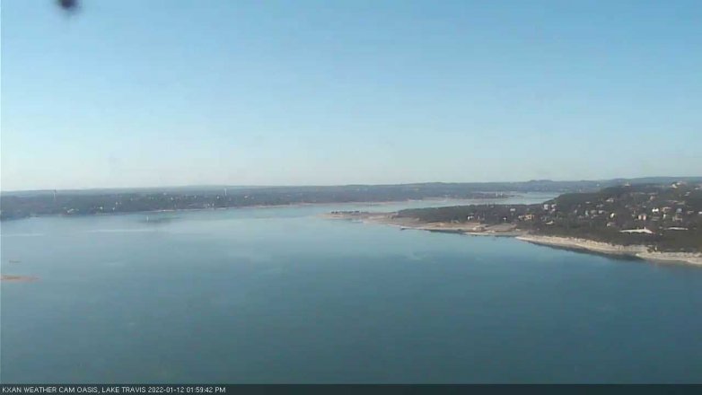 Lake Travis webcam, January 12, 2022 2:00 PM CT