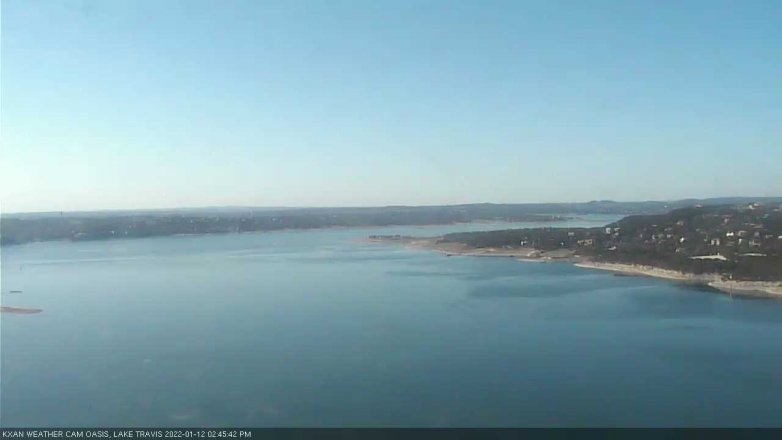 Lake Travis webcam, January 12, 2022 2:45 PM CT
