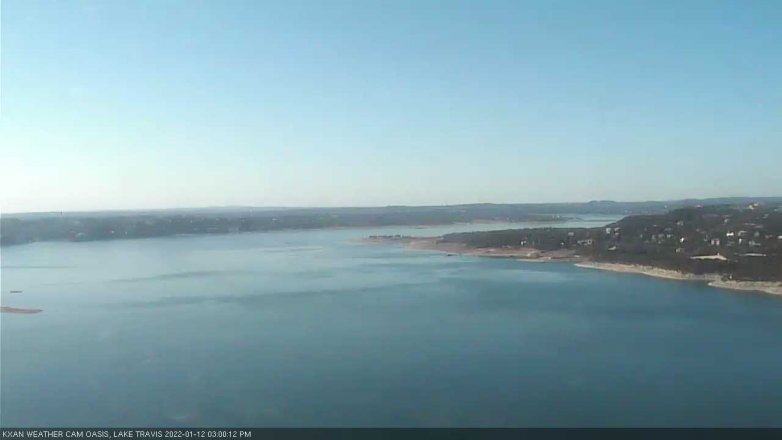 Lake Travis webcam, January 12, 2022 3:00 PM CT