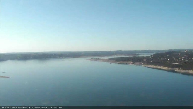 Lake Travis webcam, January 12, 2022 3:25 PM CT