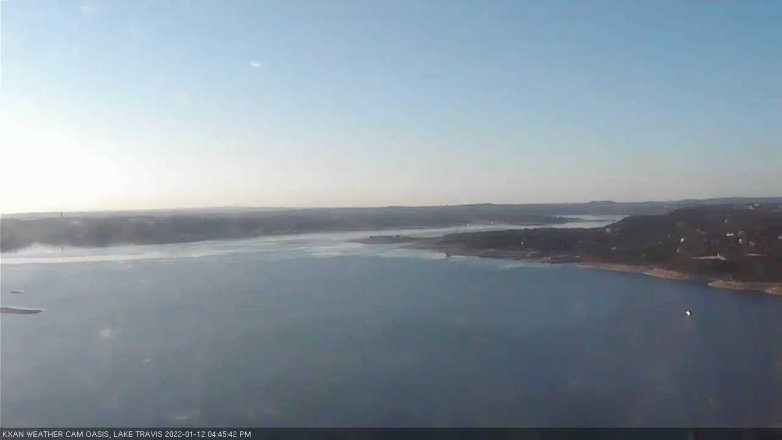 Lake Travis webcam, January 12, 2022 4:45 PM CT