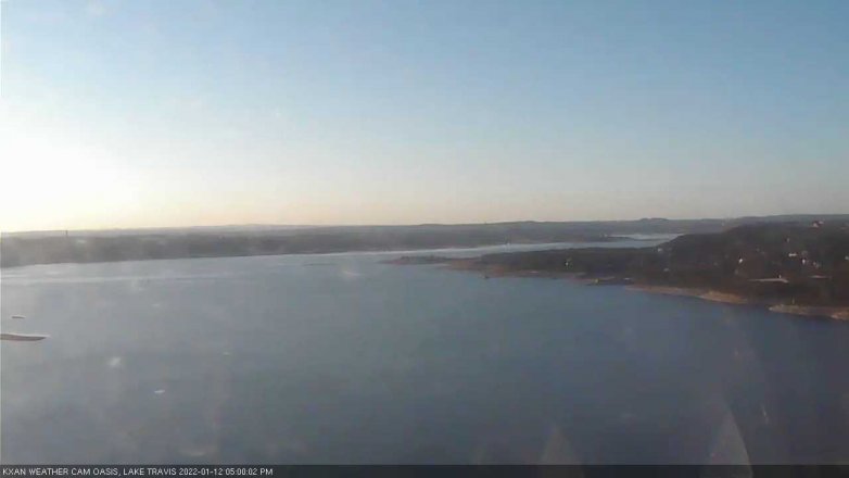 Lake Travis webcam, January 12, 2022 5:00 PM CT