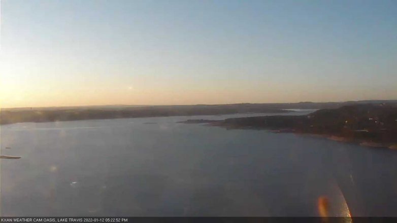 Lake Travis webcam, January 12, 2022 5:25 PM CT