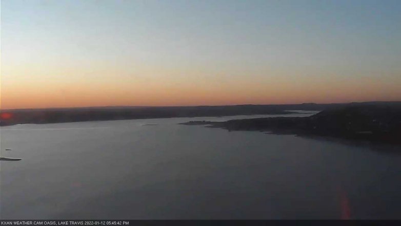 Lake Travis webcam, January 12, 2022 5:45 PM CT