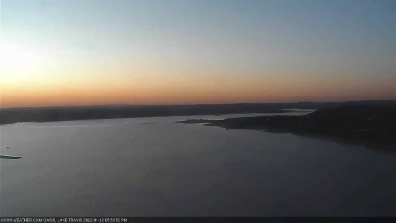 Lake Travis webcam, January 12, 2022 6:00 PM CT