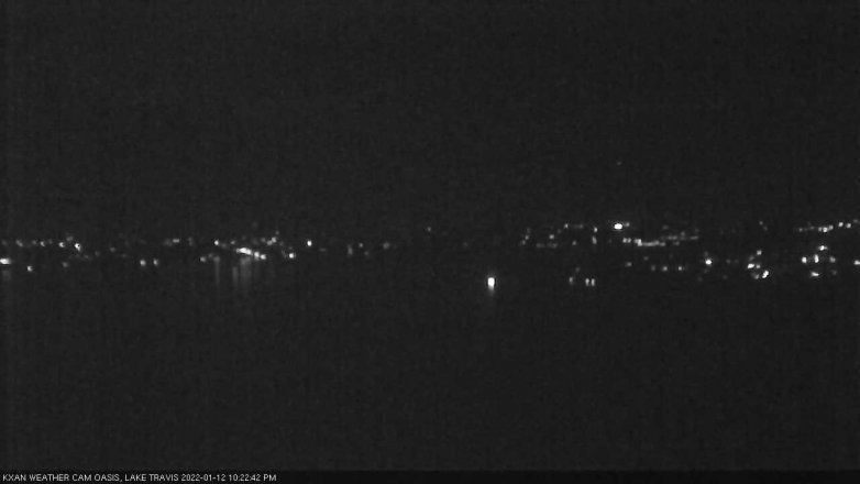 Lake Travis webcam, January 12, 2022 10:25 PM CT