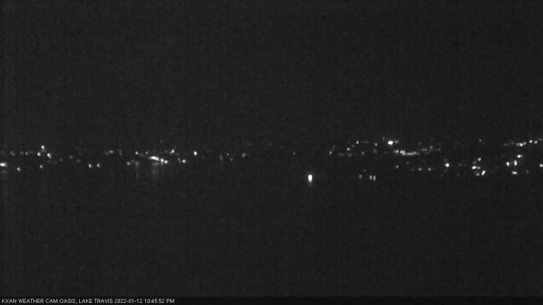 Lake Travis webcam, January 12, 2022 10:45 PM CT