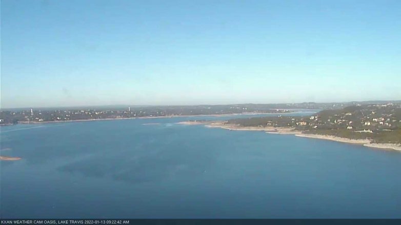 Lake Travis webcam, January 13, 2022 9:25 AM CT