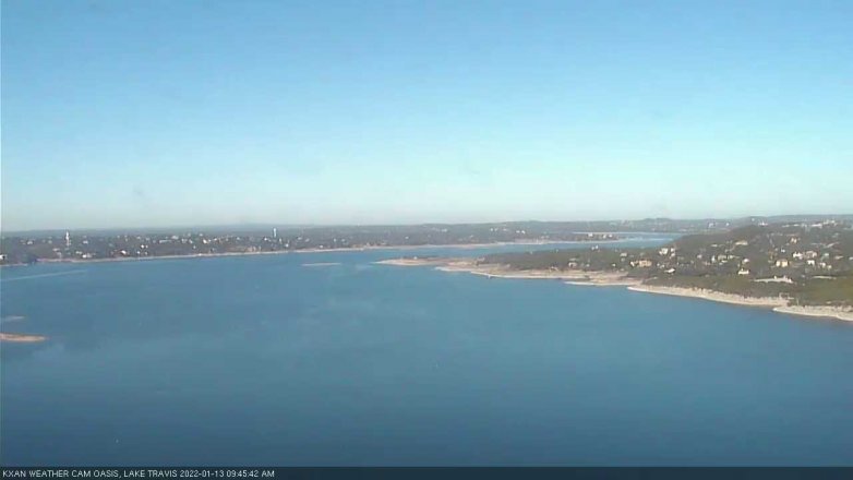 Lake Travis webcam, January 13, 2022 9:45 AM CT