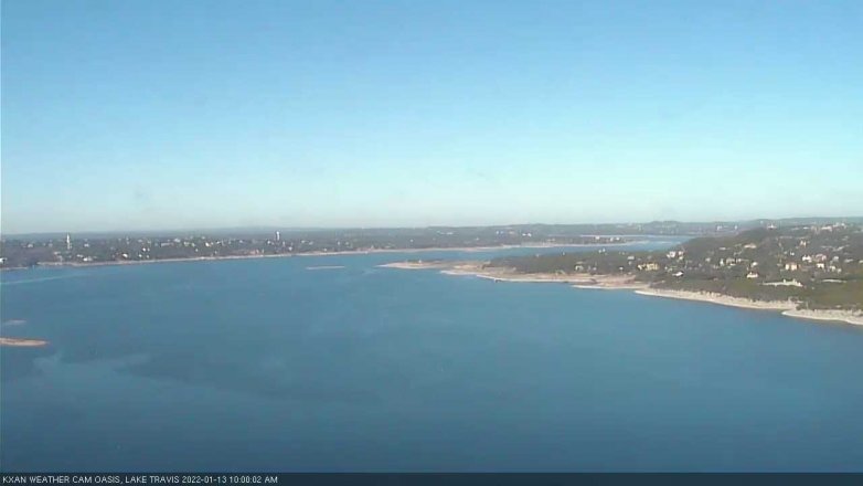 Lake Travis webcam, January 13, 2022 10:00 AM CT