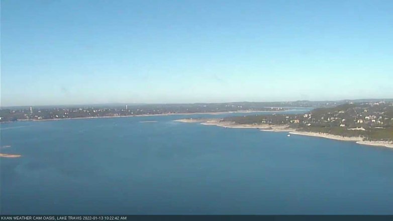 Lake Travis webcam, January 13, 2022 10:25 AM CT