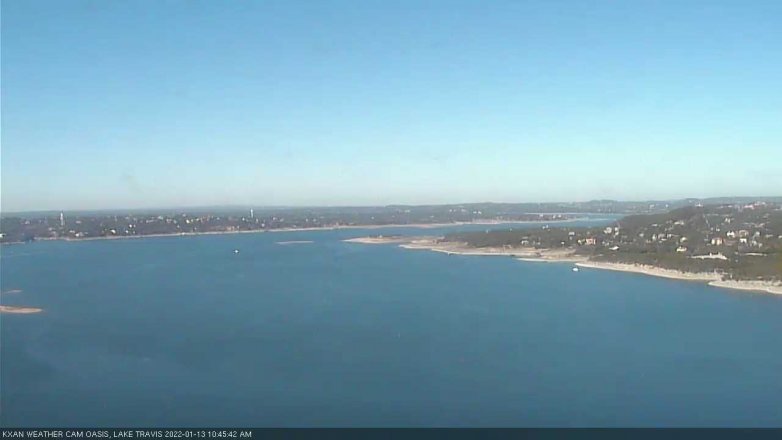 Lake Travis webcam, January 13, 2022 10:45 AM CT