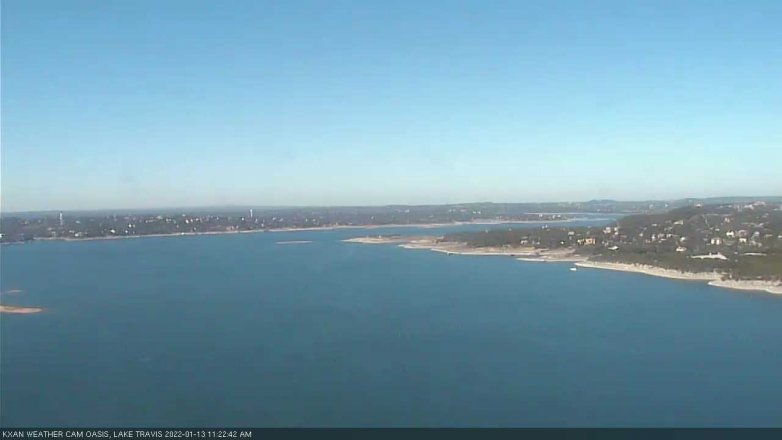 Lake Travis webcam, January 13, 2022 11:25 AM CT