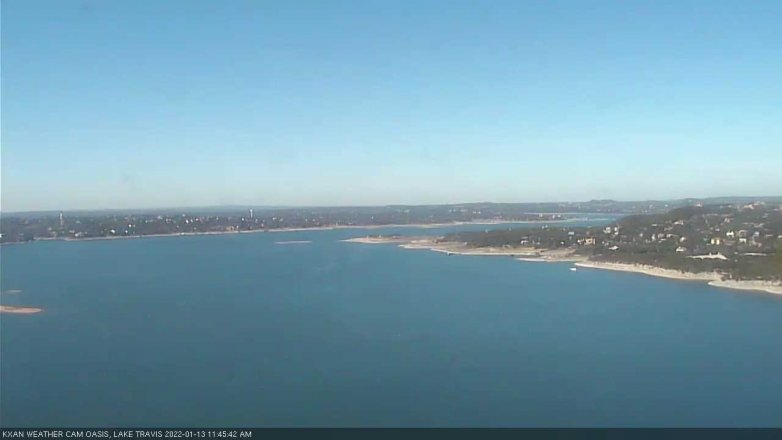 Lake Travis webcam, January 13, 2022 11:45 AM CT