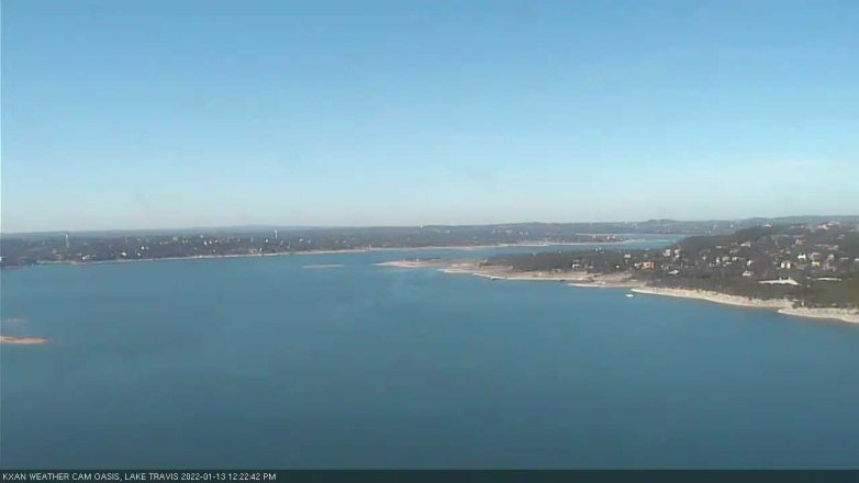 Lake Travis webcam, January 13, 2022 12:25 PM CT