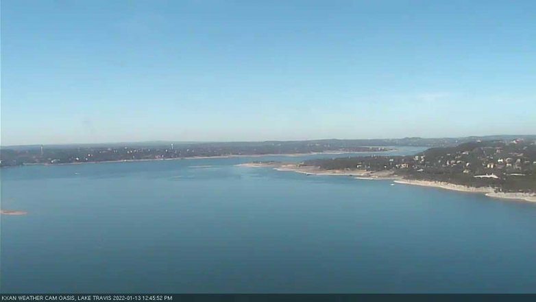 Lake Travis webcam, January 13, 2022 12:45 PM CT