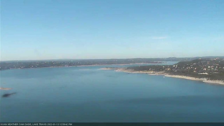 Lake Travis webcam, January 13, 2022 1:00 PM CT