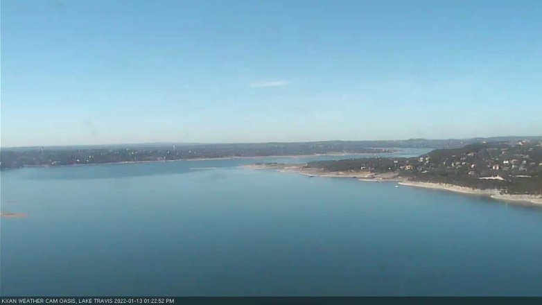 Lake Travis webcam, January 13, 2022 1:25 PM CT